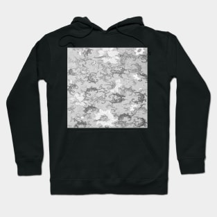 Painting White Over Black Abstract Line Art Flower Pattern Photography Long Hoodie